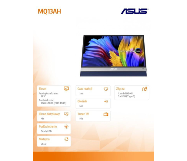 ASUS ZenScreen OLED MQ13AH Przenośny - 1080462 - zdjęcie 13